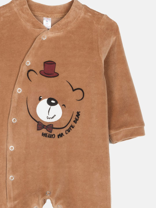 Dreams by Joyce Cute Velvet Brown Onesie