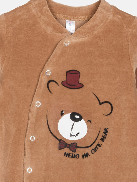 Dreams by Joyce Cute Velvet Brown Onesie