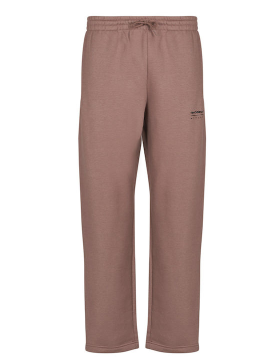 Men's Sweatpants Elastic-Free Brown