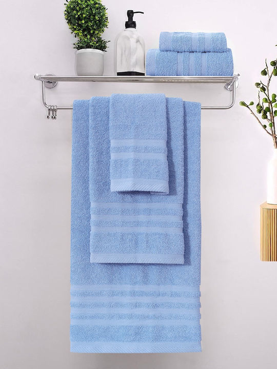Homeone Bath Towel Set 3pcs Sky Blue Weight 500gr/m²