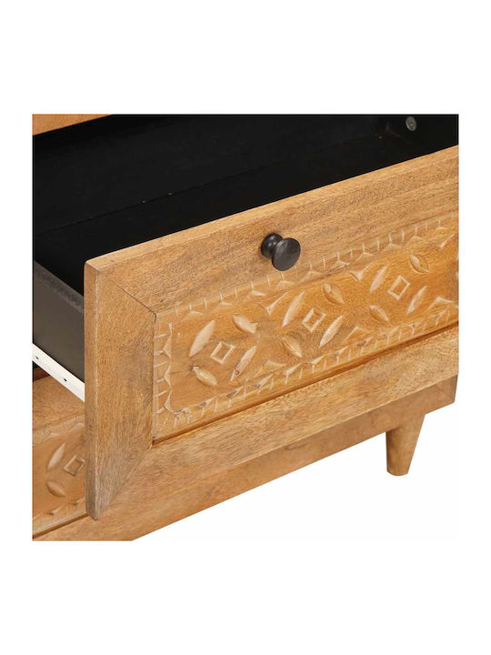Sideboard made of Solid Wood with Drawers Coffee 60x33x75cm