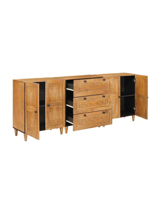 Sideboard made of Solid Wood with Drawers Coffee 60x33x75cm