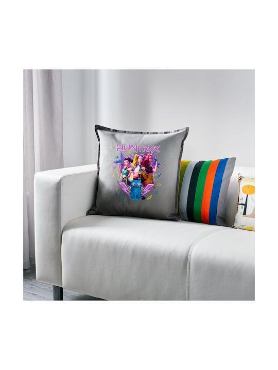 Koupakoupa Sofa Cushion Huntrix K-pop Series from 100% Cotton Gray 50x50cm.