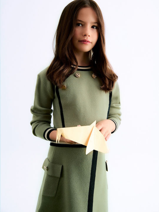 Kids' Set with Skirt Winter 2pcs Green Open