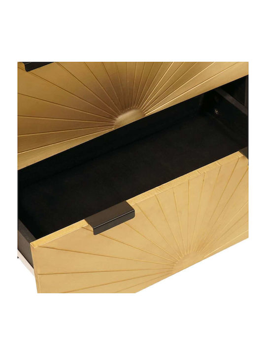 Comoda pentru Dormitor Μαύρο Και Χρυσό 60x33x75buc