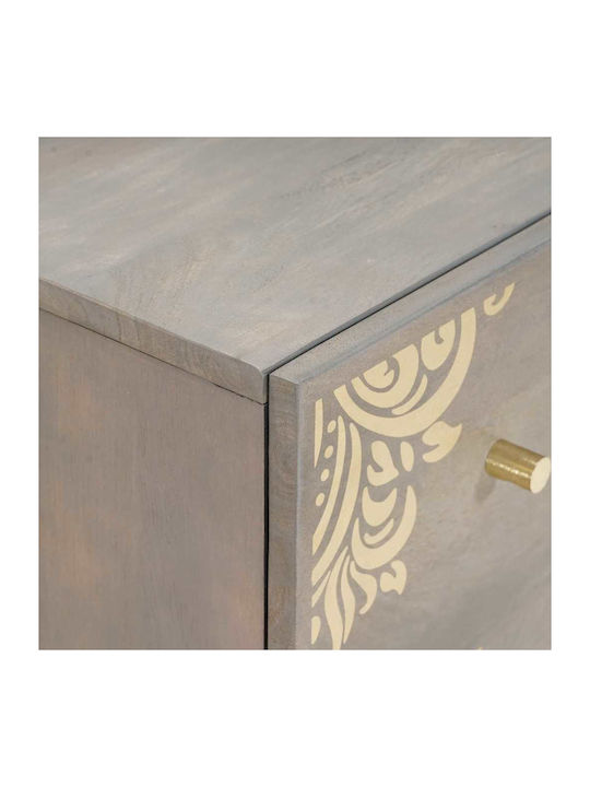 Συρταριέρα Κρεβατοκάμαρας Grey And Gold 60x33.5x75cm