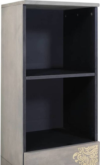 Boden-Vitrine aus Massivholz mit Verglasung in Grau 38x33,5x160cm 4018794 Boden-Vitrine aus Massivholz mit Verglasung in Grau 38x33,5x160cm 4018794