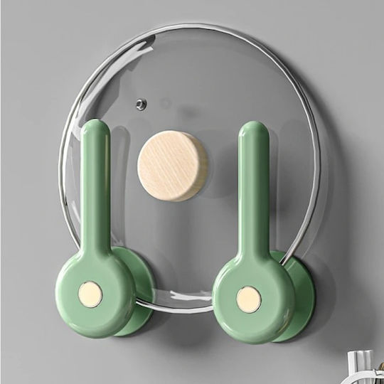Set 2 Selbstklebende Haken Aufhänger Größe 13 X 5.5 Cm Kunststoff Grüne