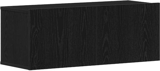 Furniture Living Room TV Unit Black Oak L100xW30xH30cm