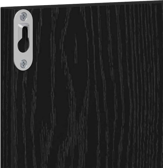 Eingangsmöbel mit Spiegel Black Oak 80x31x40cm