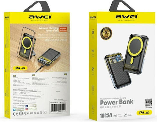 Awei PA-10 MagSafe Power Bank 10000mAh 15W Black