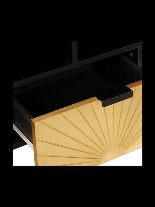 Шкаф за телевизор Black, Gold Д100xШ33xВ46см