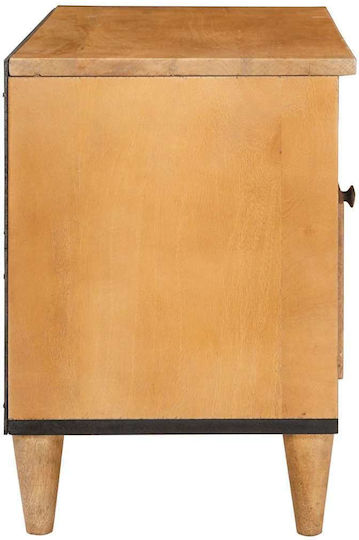 TV-Ständer aus Massivholz Hellbraun M80xT33xH46cm