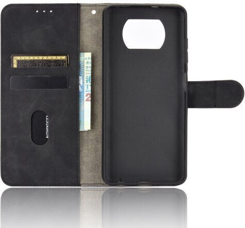 Skin-Τouch Wallet Δερματίνης Μαύρο (Poco X3 NFC / Poco X3 Pro)