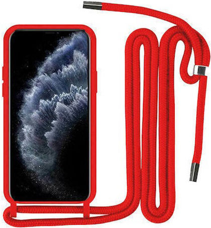 Senso Color Cord Задна корица Силикон с Каишка Червен (Redmi 12C)