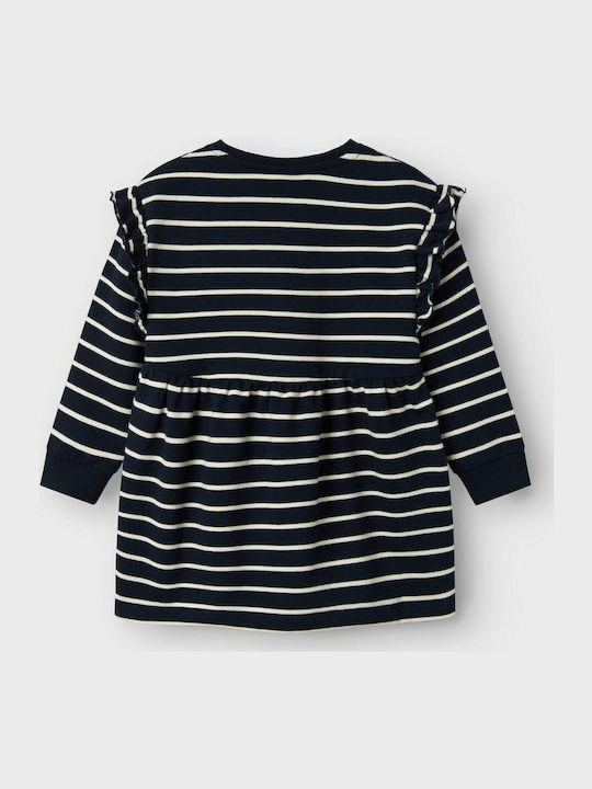 Children's Dress Sweatshirt Long Sleeve Striped Blue, Pink