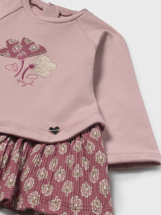 Kinderkleid Mädchenkleider Langärmelig Nude