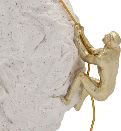 Keskor 72301 Dekoratives Polyresin 24x5,5x25 cm Beige Gold Tischdekoration