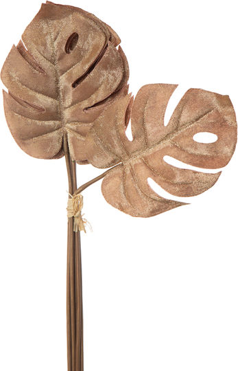 Κλαδί Υφασμάτινα Φύλλα Μεταλλιζέ 6τεμ 57cm N23859 Μπρονζέ