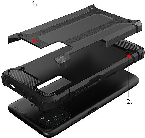 Back Cover Πλαστικό Μαύρο (Redmi Note 9)