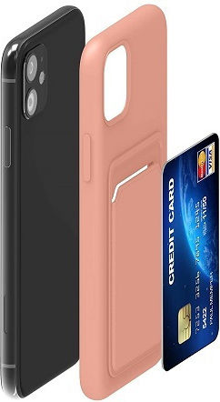Forcell Card Back Cover Σιλικόνης με Υποδοχή για Κάρτες Κοραλί (iPhone 13 Pro)