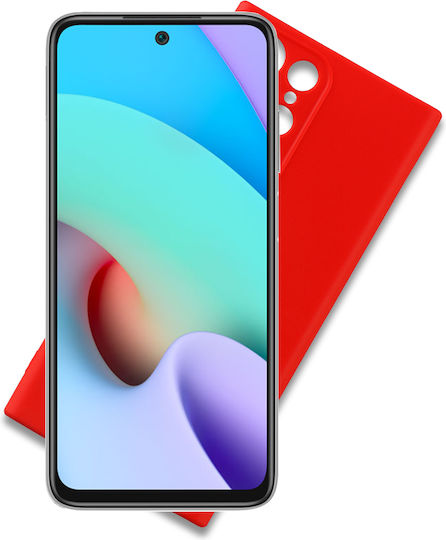 Volte-Tel Camera Guard Umschlag Rückseite Silikon Rot (Redmi 10 / 10 2022)