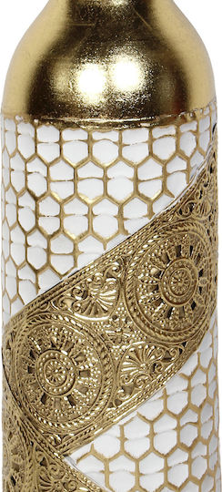 Keskor Βάζο Δαπέδου Μεταλλικό Λευκό Φ15xΥ67cm