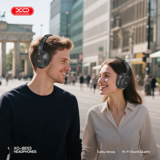 XO BE53 Bluetooth Wireless Over Ear Headphones with 55 hours of Operation Black