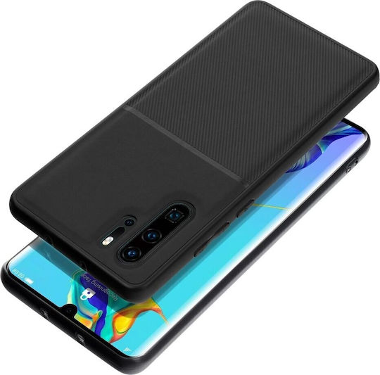 Forcell Umschlag Rückseite Silikon / Kunststoff Schwarz (Huawei P30 Pro)