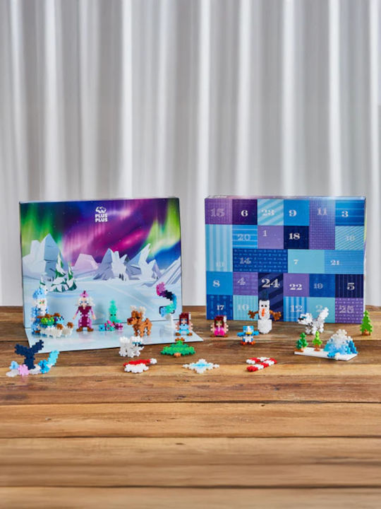 Plus Plus Advent Kalender Selbstgemacht Santa Claus und Nordlichter