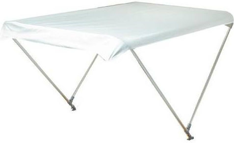Sumar Tenta Barca Aluminiu M140xL140xH110cm Alb Culoare