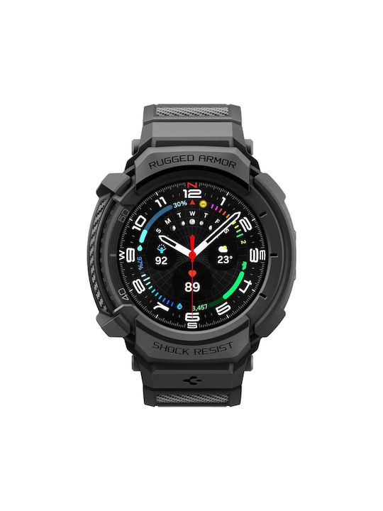 Spigen Rugged Armor Pro Θήκη Σιλικόνης σε Μαύρο χρώμα για Samsung Galaxy Watch 8 Classic 46 mm Spigen Rugged Armor Pro Θήκη Σιλικόνης σε Μαύρο χρώμα για Samsung Galaxy Watch 8 Classic 46 mm