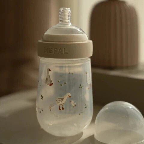 Little Dutch Plastic Baby Bottle Mio 240 Ml Little Goose Anti-Colic with Silicone Nipple for 0+, 0+ m, months Transparent 240ml
