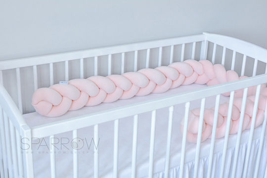 Sparrow Crib Bumpers Braided Inside Salmon 220cm