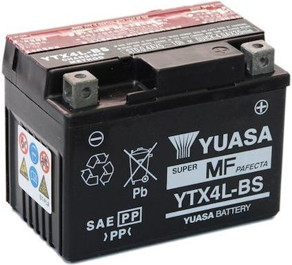 Yuasa Inchis Baterie Motocicleta YTX4L-BS 50A cu Capacitatea 3.2Ah