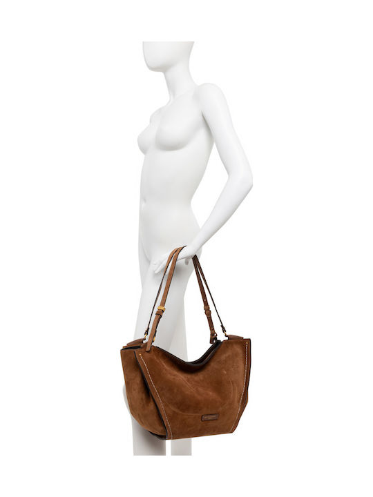 Leather Women's Bag Shoulder Tabac Brown