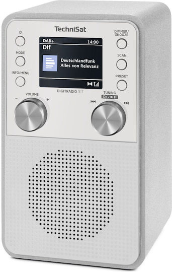 Technisat DigitRadio 317 Επιτραπέζιο Ραδιόφωνο Ρεύματος DAB με Bluetooth Λευκό
