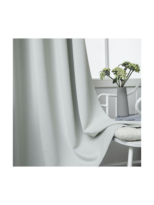 Beauty Home Blackout Curtain With Grommets Art 8400 Gray 140x270cm