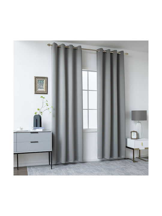 Beauty Home Blackout Curtain with Grommet Art 8400 Gray 140x270cm