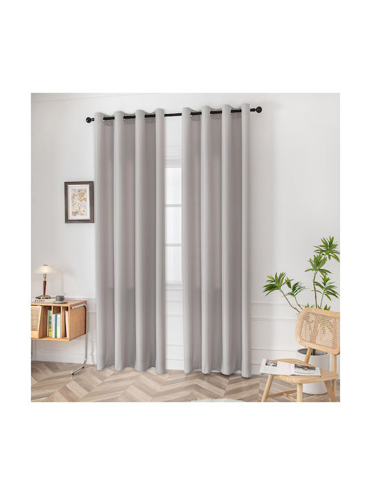 Beauty Home Vorhang mit Grommets Art 8443 Grau 140x270cm