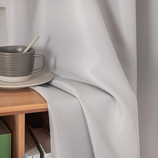 Beauty Home Curtain with Grommet Art 8443 Gray 140x270cm
