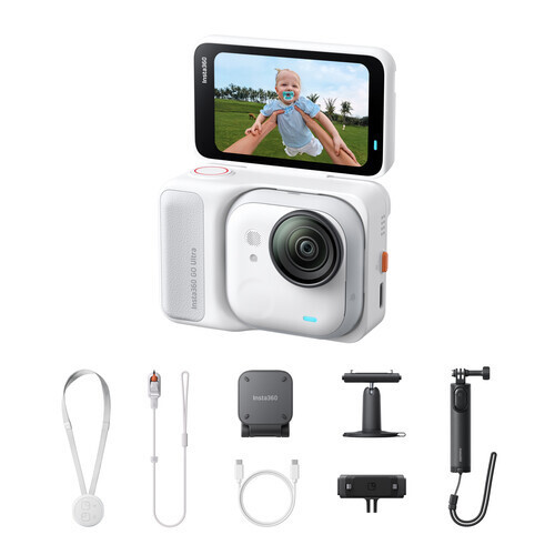 Insta360 GO Ultra Action Camera 4K Ultra HD Υποβρύχια Creator Bundle με Οθόνη Αφής 2.5