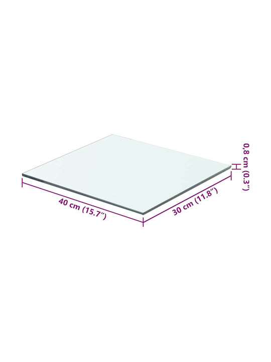Ράφια Τοίχου Διάφανα (2τμχ) 40x30x0.8εκ.