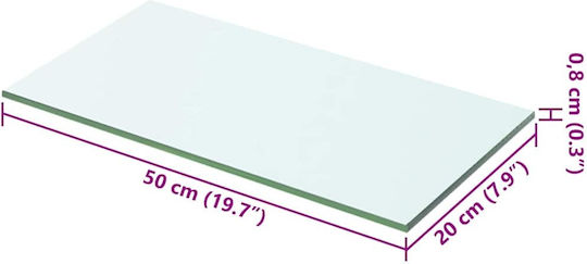 Ράφια Διάφανα (2τμχ) 50x20x0.8εκ.