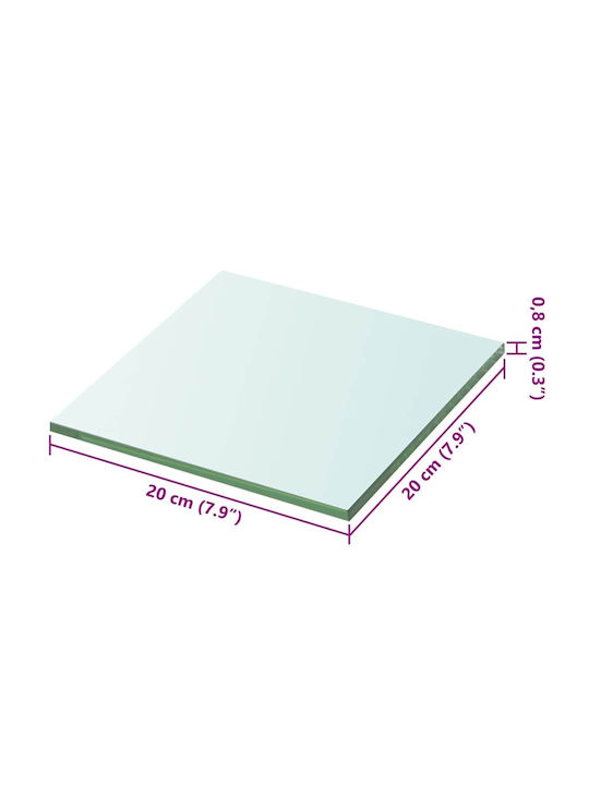 Ράφια Τοίχου Διάφανο (2τμχ) 20x20x0.8εκ.