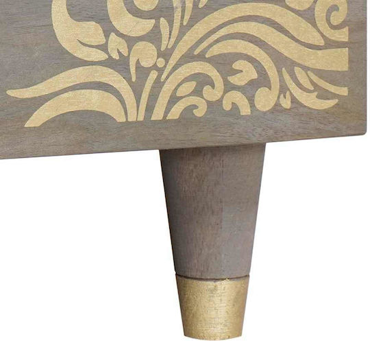 Rectangular Central Coffee Table Made of Solid Wood Gray 100x54x40 cm