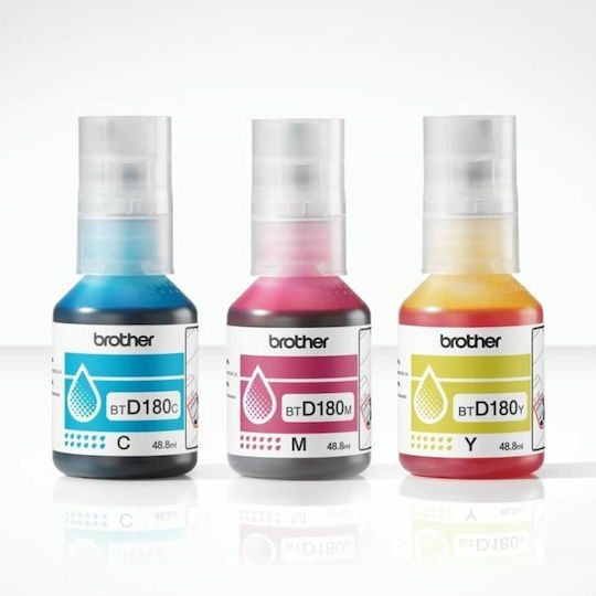 Brother BTD180CL Original Pack of 3 InkJet Printer Inks Yellow / Cyan / Magenta