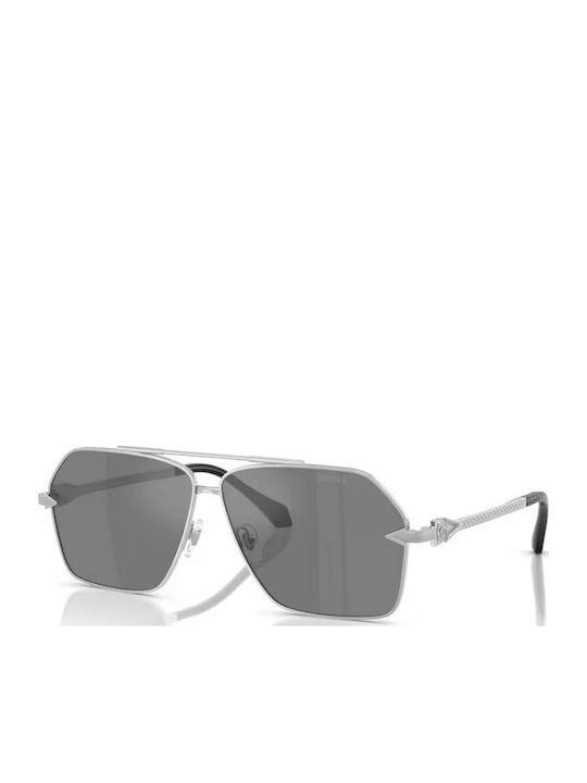 Herren Sonnenbrille mit Silber Metall Gestell