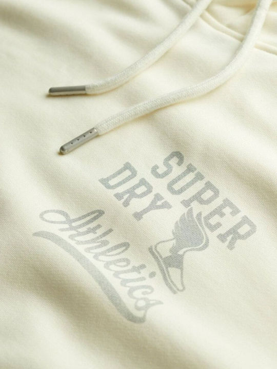 Superdry D1 Ovin Φούτερ Μπεζ με Κουκούλα