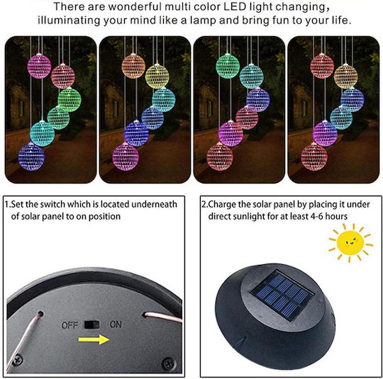 Hanging Solar Light Flowerpot Warm White with Photocell IP55